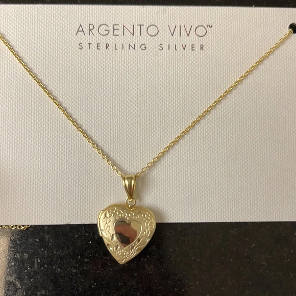 NWT Argento Vivo Heart Locket Necklace - Picture 6 of 6